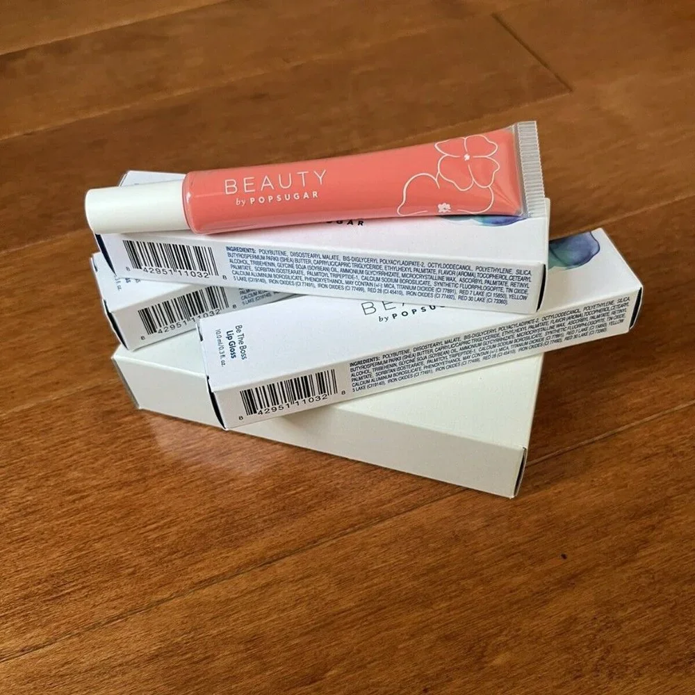 NIB 3 Beauty by PopSugar Be The Boss Lip Gloss 04 Borderline 0.3 oz - Picture 3 of 8